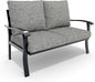 HOMREST Outdoor Loveseat Aluminum Patio Furniture Sofa, All-Weather Metal Outdoor Couch with Cushions, Grey