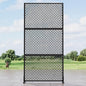 Casaphoria Metal Privacy Screen Outdoor, 72" H x 35" W Freestanding Decorative Privacy Screen for Patio Deck Balcony Garden with Stable Base, Jason- Black