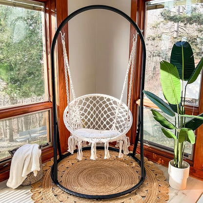 SUNCREAT Hammock Chair with Stand Included, Heavy Duty Hanging Chair with Stand by SUNCREAT