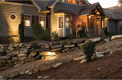 Nuvo 62-1205 Outdoor Landscape Spotlight, Waterproof LED Fixture, Yard Flood Light, 6.25-Inch Bronze, 3000K Warm White, 900 Lumens, 120V, Die-Cast Aluminum