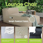 Lounge Chair Outdoor Bean Bag Sofa in Light Orange, 59-Inch Foam