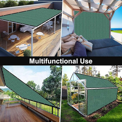 Artpuch 90% Sun Shade Cloth, 10 x 14 FT Pergola Shade Cover Canopy with Grommets, Sun Screen Fabric Tarp for Patio, Outdoor, Garden, Backyard, Green