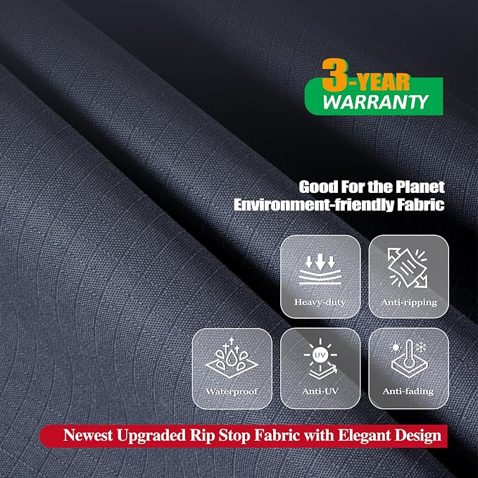 Grey Waterproof Furniture Set Cover for 5-9 Piece Outdoor Dining Set