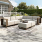 HERA'S HOUSE 8 Pieces Patio Furniture Set, 6 Sectional Outdoor Rattan Wicker Sofas with 2 Ottomans, All Weather Patio Conversation Set with 5.3" Widened Armrest, 10" Premium Ultra Thick Comfy Cushion