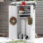 EHHLY Heavy Duty Tall Storage Cabinet Outdoor Weatherproof, 28 Cuft Garage Storage Cabinet with 4 Adjustable Shelves, Lockable Kitchen Pantry Closer Organizer, 31Wx23Lx66H, Polar White