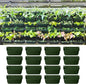 Maxona Vertical Garden Planter - 16 Pack, 13 inch Wall Mounted Planters for Patio Outdoor Decor, Home Green Plastic Balcony Pot, Plant Vegetable Fruit Herb Hanging Pocket Holder Flowerpot