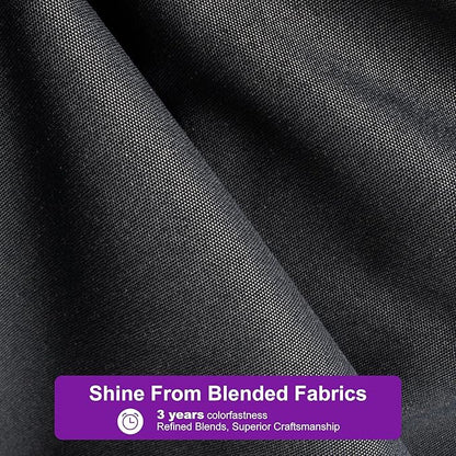 PURPLE LEAF Patio Umbrella 8' X 8' Rectangle Cantilever Umbrella Large Aluminum Outdoor Umbrellas with 360-degree Rotation & UPF40+ Premium Fabric for Deck Pool Garden Yard, Graphite Grey