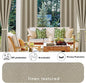 Outdoor Curtains 4 Panels Taupe Waterproof Linen-Blend 54x95 in