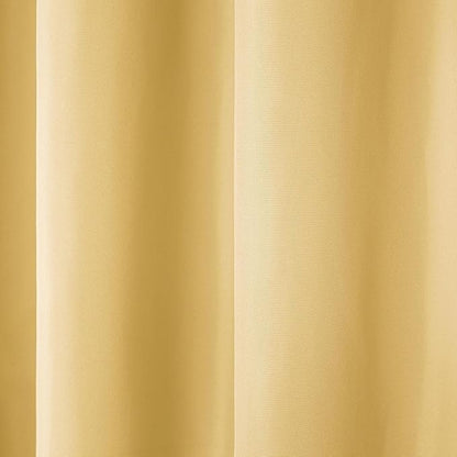 TOWN & COUNTRY BASICS Cabana Solid Heavyweight Indoor Outdoor Curtains, Light Filtering Opacity with Grommet Top, Water Repellent, 2-Pack Set, 54"x120", Sundress
