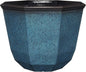 Classic Home and Garden Shaina Planting Pots - Lightweight Indoor & Outdoor Plant Pots - UV-Resistant Resin Flower Pots - Pot Planters for Flowers & Herbs (15” Indigo)