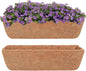 Y&M 30" Coco Liner for Window Box Deck Basket Planter Trough Coconut Fiber Liners 2pcs Trough Coco Liner Pre-Formed Replacement