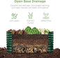 x2ft Outdoor Metal Raised Garden Bed, 4x2