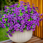 Artificial Flowers for Outdoors Fake Plants - 16 Bundles Fake Plants UV Resistant No Fade Faux Plastic Greenery Home Garden Porch Patio Decoration Office Indoor (Purple)