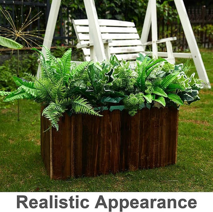 Artificial Greenery Bundle, 14 Bunches, 11 Varieties, UV-Resistant Plastic