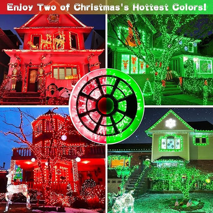 String Lights 168ft Red to Green Color Changing LED Outdoor Lights