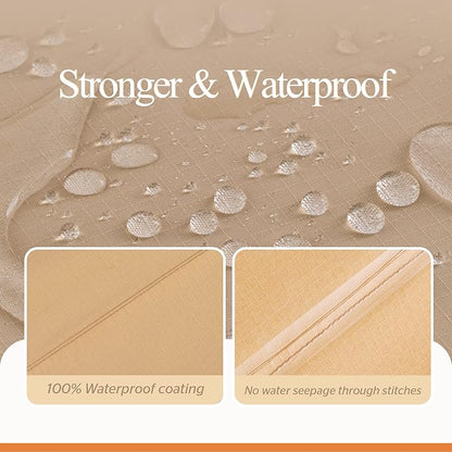 Furniture Set Cover, 96in Waterproof Polyester, Beige & Coffee Patio