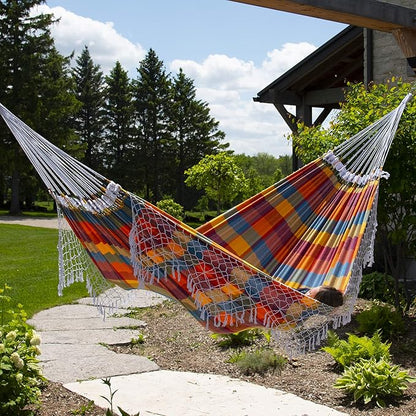 Vivere Authentic Brazilian Cotton Hammock - 450 lb Capacity