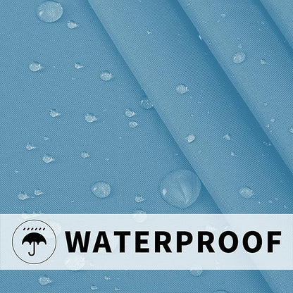 Easy-Going Outdoor Patio Curtains Detachable Tab Top Windproof Weatherproof Curtain for Cabana, Porch, Pergola and Gazebo, Tab Bottom Drape, 2 Panels, 54W x 84L inch, Sky Blue