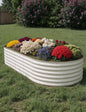 GarveeLife 10x4x1.5 ft Galvanized Raised Garden Bed - 18“ Tall Metal Planter Box for Vegetables, Flowers, Herbs, Rust-Resistant Outdoor Garden Box, Easy Assembly Raised Beds for Gardening, Beige