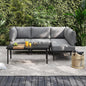 Sundale 5 Pieces Outdoor Patio Furniture Set, Metal Sectional Sofa Patio Conversation Set with Coffee Table, Modern Patio Corner Couch for Balcony, Porch, Sunroom
