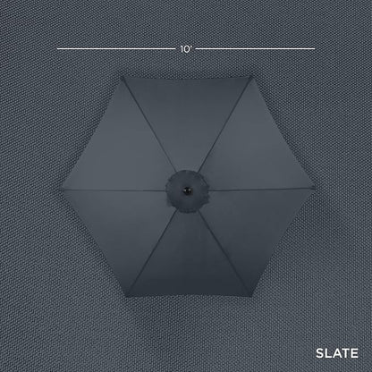 Best Choice Products 10ft Outdoor Table Compatible Steel Polyester Market Patio Umbrella w/Crank and Easy Push Button Tilt