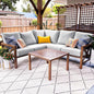 NATURAL EXPRESSIONS 6 Pieces Patio Furniture Sets,Sunbrella Outdoor Furniture Sets Patio L Shape Sectional Couch Sofa Patio Conversation Sets with 6.5" Grey Cushions,Hand-Paint Fauxwood Metal Frame