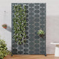 Casaphoria Metal Privacy Screen Outdoor, 72" H x 47" W Freestanding Decorative Privacy Screen for Patio Deck Balcony Garden with Stable Base, Darkgray-Square