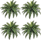 35" Fake Ferns, 4 Large Artificial Bonston Ferns Bushes Plants with 39 Fronds for Outdoors Garden Patio Porch Entrance Low Maintain Home Decor