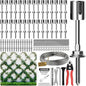 Wire Trellis for Climbing Plants Outdoor, 30-Set Wall Wire Trellis Kit with 1/8in x 150ft Stainless Steel Cable & Cutter, T316 Espalier System for Fence and Garden DIY Projects