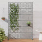 Casaphoria Metal Privacy Screen Outdoor, 72" H x 47" W Freestanding Decorative Privacy Screen for Patio Deck Balcony Garden with Stable Base, Grey-Perilla
