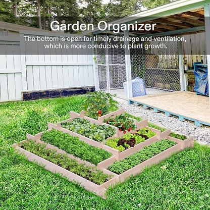 VIVOSUN 5-Tier Wooden Raised Garden Bed, 42 x 42 x 14 Inches, Outdoor Wood Planter Box with Gloves and Liner for Garden, Patio, Balcony, Backyard and Outdoors