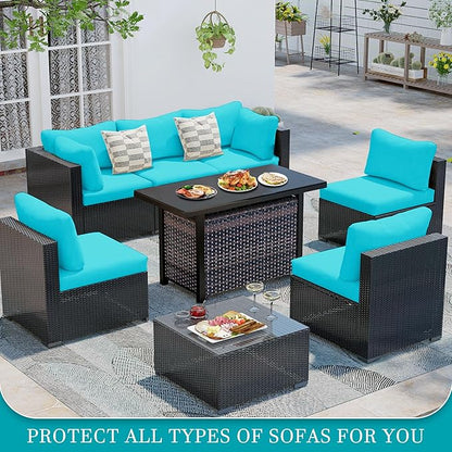 14Pcs Stretch Patio Cushion Covers, Outdoor Couch Covers Replacement, Outdoor - Image 4