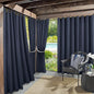 Sun Zero Marina Indoor/Outdoor UV Protectant Energy Efficient Grommet Curtain Panel, 54" x 108", Navy Blue