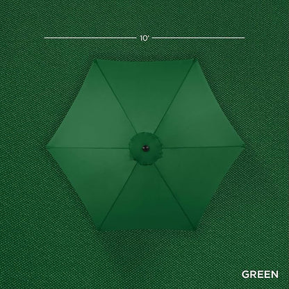 Best Choice Products 10ft Outdoor Table Compatible Steel Polyester Market Patio Umbrella w/Crank and Easy Push Button Tilt