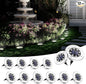 SOLPEX Solar Ground Lights, 12 Pack Solar Lights Outdoor Waterproof, 8 LED Solar Powered Landscape Lighting for Garden Yard Patio Pathway Driveway Walkway (Cool White)