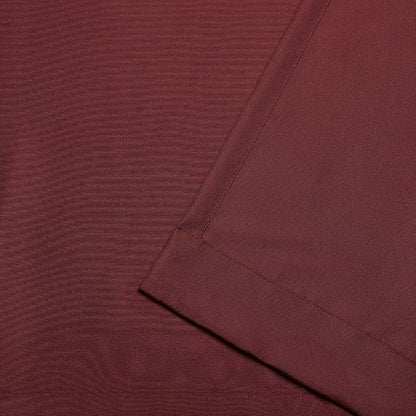 NICOLE MILLER NEW YORK Canvas Indoor/Outdoor Grommet Top Curtain Panel Pair, 54"x108", Red