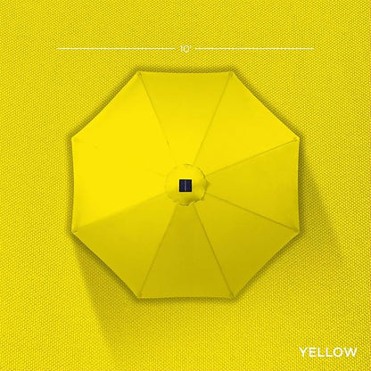 Best Choice Products 10ft Solar Polyester LED Lighted Patio Umbrella w/Tilt Adjustment and UV-Resistant Fabric