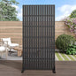 Casaphoria Metal Privacy Screen Outdoor, 72" H x 35" W Freestanding Decorative Privacy Screen for Patio Deck Balcony Garden with Stable Base, Fence Black