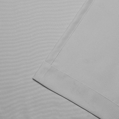 Exclusive Home Cabana Solid Indoor/Outdoor Light Filtering Hook-and-Loop Tab Top Curtain Panel, 54"x96", Cloud Grey, Set of 2