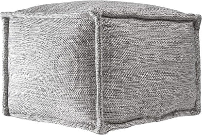 nuLOOM Sofia Casual Solid Indoor/Outdoor Filled Ottoman Pouf 14" x 20" x 20"