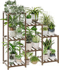 Bamworld Plant Stand Indoor Plant Shelf Outdoor Wood Plant Rack for Multiple Plants 3 Tiers Ladder Plant Holder for Living Room Patio Boho Home Decor for Gardening
