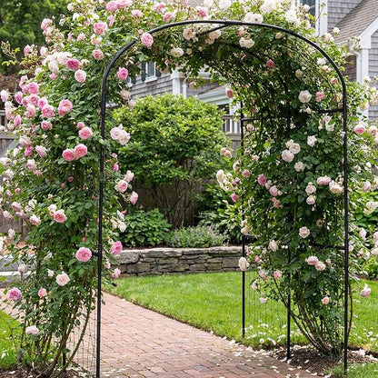 DoCred Tall Garden Arch Trellis for Climbing Plants, 83 Inch Tall Metal Plant Support Trellis Archway for Climbing Vine Vegetable/Fruit/Flower Outdoor Yard Lawn Garden Arch Tunnel Trellis