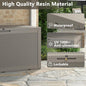 Lockable Outdoor Deck Box, 101 Gallon Grey Resin Storage