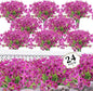 24 Red Lotus Bundles Artificial Flowers for Outdoors/Indoors Fake Flowers Plants for Indoor Outside Garden Porch Window Box Home Wedding Farmhouse