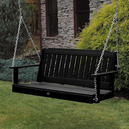 Highwood AD-PORL2-BKE Lehigh Porch Swing, 4 Feet, Black