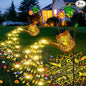 Hummingbird Solar Watering Can Lights, Outdoor Waterproof Garden Lanterns with Shepherd Hook, Solar Garden Decor for Yard Outdoor Landscape Pathway, Gift for Women Mom Grandma Christmas Gifts, 2 Pack