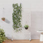 Casaphoria Metal Privacy Screen Outdoor, 72" H x 35" W Freestanding Decorative Privacy Screen for Patio Deck Balcony Garden with Stable Base, White-Perilla