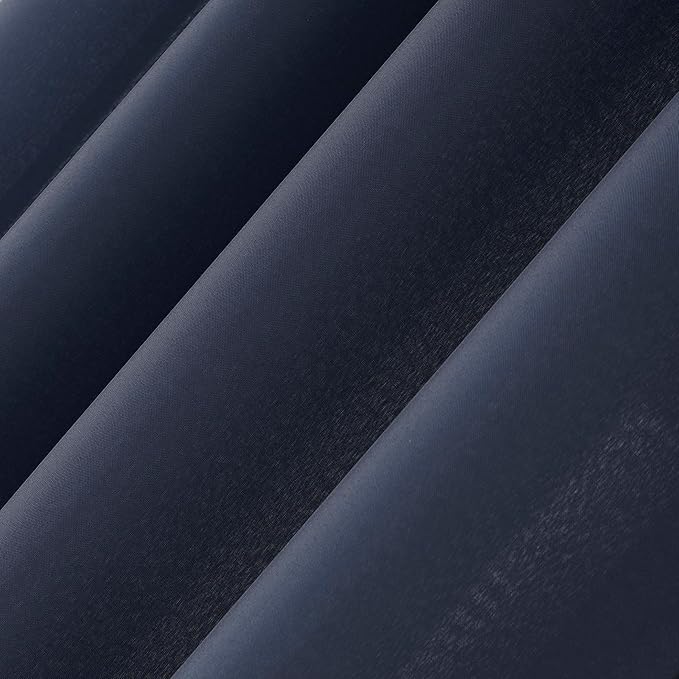 Sun Zero Marina Indoor/Outdoor UV Protectant Energy Efficient Grommet Curtain Panel, 54" x 84", Navy Blue