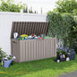 Deck Box 75 Gallon Resin Outdoor Storage with Lockable Lid, Grey