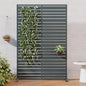 Casaphoria Metal Privacy Screen Outdoor, 72" H x 47" W Freestanding Decorative Privacy Screen for Patio Deck Balcony Garden with Stable Base, Grey-Benjamin